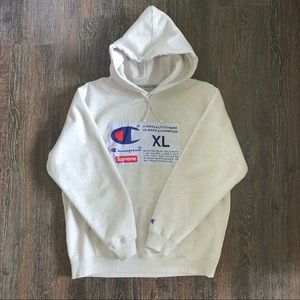 Supreme Champion Label Hooded Sweatshirt